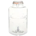 Produktbild: vidaXL Wasserspender XXL mit Zapfhahn Vintage Getränkespender Saftspender Dispenser Wasser Cocktail Spender Glas Behälter Transparent 8L Glas