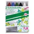 Produktbild: Rubie's Jofrika 777218 Nature for Fun 5 Schminkstifte + 1 Spitzer Nature for Fun, Mehrfarbig, 6-teilig (1 Set)