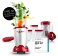 Produktbild: GOURMETmaxx Standmixer Smoothie Maker & Standmixer 18tlg. Set - 400W, 400 W, Elektrischer Blender 750ml, Mixer inkl. 4 To-Go Becher