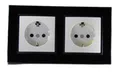 Produktbild: ABELKA Nuovo schwarz 2x  Schukodose 250 Volt 10 Ampere -#7844