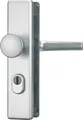 Produktbild: ABUS Türgriff KLS114 & KLS114 ZS Garniturart: Drückergarnitur (Griff/Griff)|Lochung: Profilzylinder|FarbeOberfläche: F1 Naturfarbig eloxiert