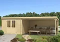 Produktbild: LASITA MAJA Gartenhaus St. Louis, BxT: 701x319 cm, (Set), Blockbohlenhaus 28mm, mit Anbau