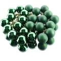 Produktbild: Weihnachts-Micro-Kugeln Piniengrün Ø 2,5 cm aus Glas - 24er Set