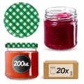 Produktbild: KADAX 20er Set Einmachgläser 200 ml mit Twist-Off Deckel Ø 66 mm – Dickwandige, luftdichte Dessertgläser, spülmaschinenfest, ideal für Marmelade & Eingemachtes