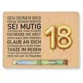 Produktbild: ZUKLA Verpackung für Geldgeschenke Geburtstag 18-23 x 17 cm Geldgeschenk Verpackung Holz - Gutschein Geburtstag