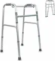 Produktbild: Mobiclinic Columna Gehgestell Gehhilfe Rollator Stabil klappbar 4 Gummifüße Aus Aluminium höhenverstellbar Leichtgewicht Silber