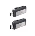 Produktbild: SanDisk Ultra Dual USB Flash Drive (USB 3.1, Type C), SDDDC2-064G-G46, 2 Stück