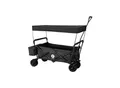 Produktbild: Miweba Bollerwagen MB-10, faltbar, Bremse, abnehmbares Dach, PU-Breitreifen, Transporttasche, 100 kg (Schwarz)