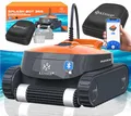 Produktbild: KESSER® Poolroboter für Boden und Wand, Poolsauger bis 100m² Pools & eine leistungsstarke Reinigung, Poolreiniger vollautomatisch mit App-Funktion & Kontrollmodul, Inkl. Abdeckung, Klettermechanismus