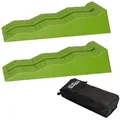 Produktbild: 2 x Auffahrkeil mit Überfahrstopper 5 T 60 x 20 x 12 cm Kunststoff Ausgleichskeil 3 Stufen