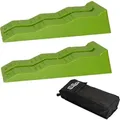 Produktbild: Baumarktplus - 2 x Auffahrkeil mit Überfahrstopper 5 t 60 x 20 x 12 cm Kunststoff Ausgleichskeil 3 Stufen