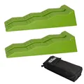 Produktbild: TRUTZHOLM 2 x Stufenkeil Auffahrkeil Ausgleichskeil mit Überfahrstopper 60 x 20 x 12 cm Kunststoff hochbelastbar 5 t Tragkrfat für Wohnmobil Camper PKW SUV rutschfester Keil