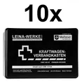Produktbild: 10x LEINA KFZ Verbandkasten schwarz DIN 13164 2022 NEUE NORM Verbandskasten Pkw