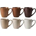 Produktbild: Miamio Kaffeebecher Palmanova, 400ml, Keramik, beige / weiß, 6 Stück