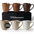 Produktbild: – 6 x 400 ml – Kaffeetassen Set/Becher – Moderne Keramik Tasse Matt – Kaffeet...