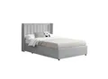 Produktbild: Juskys Polsterbett Savona 120x200 cm mit Stauraum, Lattenrost, Samt-Bezug, bis 250 kg - Hellgrau