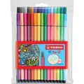 Produktbild: Stabilo Filzstifte Pen 68 24+6 Neon, 6830-1, Strichbreite 1mm, im Kunststoff-Etui, 30 Stück