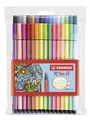 Produktbild: Stabilo® 6830-1 Fasermaler Pen 68 - Kunststoffetui, 30 Farben