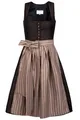 Produktbild: Edelnice Trachtenmode Midi Dirndl Dorothea schwarz-Bronze mit Knopfleiste inkl. traditioneller Dirndlschürze Gr. 32-54 (DE/NL/SE/PL, Numerisch, 50, Regular, Regular, schwarz)