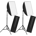 Produktbild: TecTake GmbH 2er Set Studioleuchte mit Softbox, Stativ und Tasche - schwarz 403354