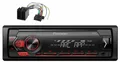 Produktbild: Pioneer MVH-S120UB Autoradio mit MP3 USB AUX 4#50W Rot + ISO Adapter