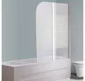 Produktbild: Mucola Badewannenaufsatz Duschabtrennung Duschkabine Dusche Duschwand Badewannenaufsatz Glas, Sicherheitsglas, (Einzelartikel), Gesammtmaße ca. 133 cm x 108 cm (H x B)