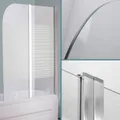 Produktbild: Duschabtrennung Badewannen Duschwand Satiniert Glas Badewannenaufsatz