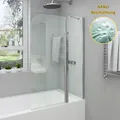 Produktbild: duschtrennwand für badewanne faltbar glas Badewannenaufsatz Badewannenfaltwand