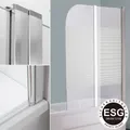 Produktbild: Badewannenaufsatz Duschabtrennung Duschkabine Dusche Streifen Duschwand Glas