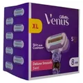 Produktbild: Gillette Venus Extra Smooth Swirl Damen Rasierklingen, 8 Ersatzklingen - Blau/Weiß