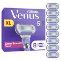 Produktbild: Gillette Venus Extra Smooth Swirl Rasierklingen Damen, 8 Original Ersatzklingen für Damenrasierer, Nassrasierer für Eine Glatte Rasur