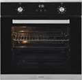 Produktbild: Exquisit EBE76-9-H-020 Einbaubackofen, 60 cm breit, 76L, Grill, 9 Funktionen, Pizzaprogramm, Versenkknebel, Timer, inox