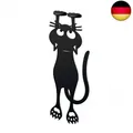 Produktbild: balvi Lesezeichen Curious Cat Farbe schwarz Katzenform 12cm Kunststoff/Nylon