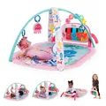 Produktbild: Baby Einstein Ocean Explorers 4-in-1 Spielbogen Baby Spielmatte mit Kick Piano, Musik- & Sprachförderung, Sensorikspielzeug, Lichter & Klänge, Für Neugeborene +, Rosa (Jellyfish Jamboree)