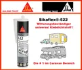Produktbild: Sikaflex®-522 Caravan Klebstoff Dichtstoff weiß stahlgrau schwarz für Wohnmobil