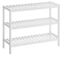 Produktbild: Songmics Schuhregal LBS13W, aus Bambus, 3 Ebenen für 9 Paar, 70 x 55 x 26cm, weiß