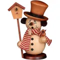Produktbild: Christian Ulbricht Räuchermann Schneemann mit Vogelhaus Natur - 23 cm