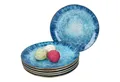 Produktbild: MamboCat Speiseteller Marina 6er Set Speiseteller Ø27cm Porzellan Platte blaue Essteller