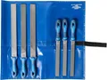 Produktbild: PFERD TOOLS Werkstattfeilen-Set in PVC-Rolltasche, 6 Feilen, Flachstumpf, Kreuzhieb H1, H2, H3 und Länge 200mm, 300mm, 11800555 - für die Bearbeitung rechtwinkliger Geometrien