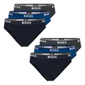 Produktbild: BOSS Herren Power Slips Briefs Unterhosen Cotton Stretch 6er Pack, Farbe:Mehrfarbig, Wäschegröße:M, Artikel:-487 Blue/Navy/Grey