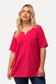 Produktbild: Ulla Popken T-Shirt T-Shirt A-Linie Tunika-Ausschnitt Halbarm