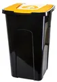 Produktbild: Centi Abfalltonne 50L Recycling Farbauswahl Mülltonne mit Klappdeckel Mülleimer Abfalleimer Mülltrennung (Gelb)