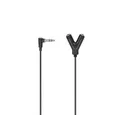 Produktbild: Hama Klinkenadapter 3,5 mm mit 2 Stereo-Buchsen, 90° Stecker für besten Audio- & Video-Kabel