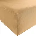 Produktbild: Erwin Müller Spannbettlaken Freising Elasthan-Jersey-Stretch - dehnbar, antipilling, bügelfrei, Rundumgummi - beige Größe 120x200 cm - 130x220 cm