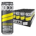 Produktbild: NOCCO BCAA energy drink 24er pack – zuckerfrei, vegan Energy Getränk mit Koffein, Vitaminen und Aminosäuren – Zitronen- und Holundergeschmack, 24 x 330ml inkl. Pfand (Grand Sour)