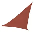 Produktbild: Perel Dreieckiges Sonnensegel 3.6 x 3.6 x 3.6 m aus wasserabweisendem Polyester für Garten und Terrasse, 90% UV-Schutz, terrakotta