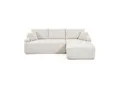 Produktbild: Juskys Sofa Coredo Rechts - Ecksofa 3 Sitzer, Couch in L Form mit Ottomane - Cord in Creme