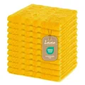 Produktbild: Lavea® 10er Set Seiftuch 30x30 cm – Hochwertige Gästehandtücher 30x30 aus 100% Baumwolle, Frottierserie Elena – Saugstark, Waschbar und Strapazierfähig - Rapsgelb