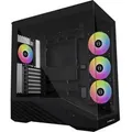 Produktbild: Vector V100R, Tower-Gehäuse schwarz, Tempered Glass x 2