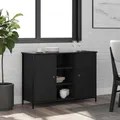 Produktbild: Sideboard Schwarz 100x35x70 cm Holzwerkstoff